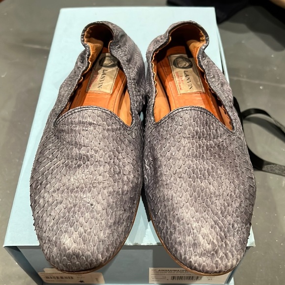 LANVIN Snake Slipper flats in Blue size 37 - Picture 1 of 6